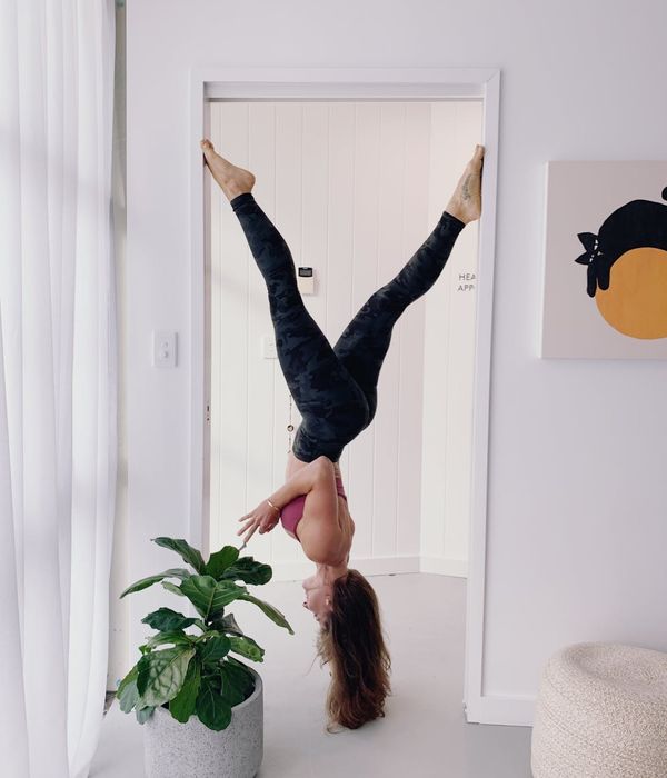 Woman in a graceful and serene yoga pose.